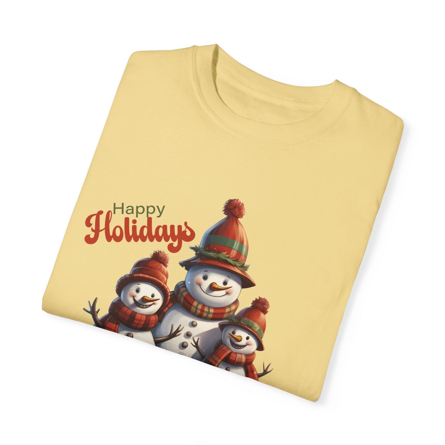 Snowman Family T-Shirt - Happy Holidays