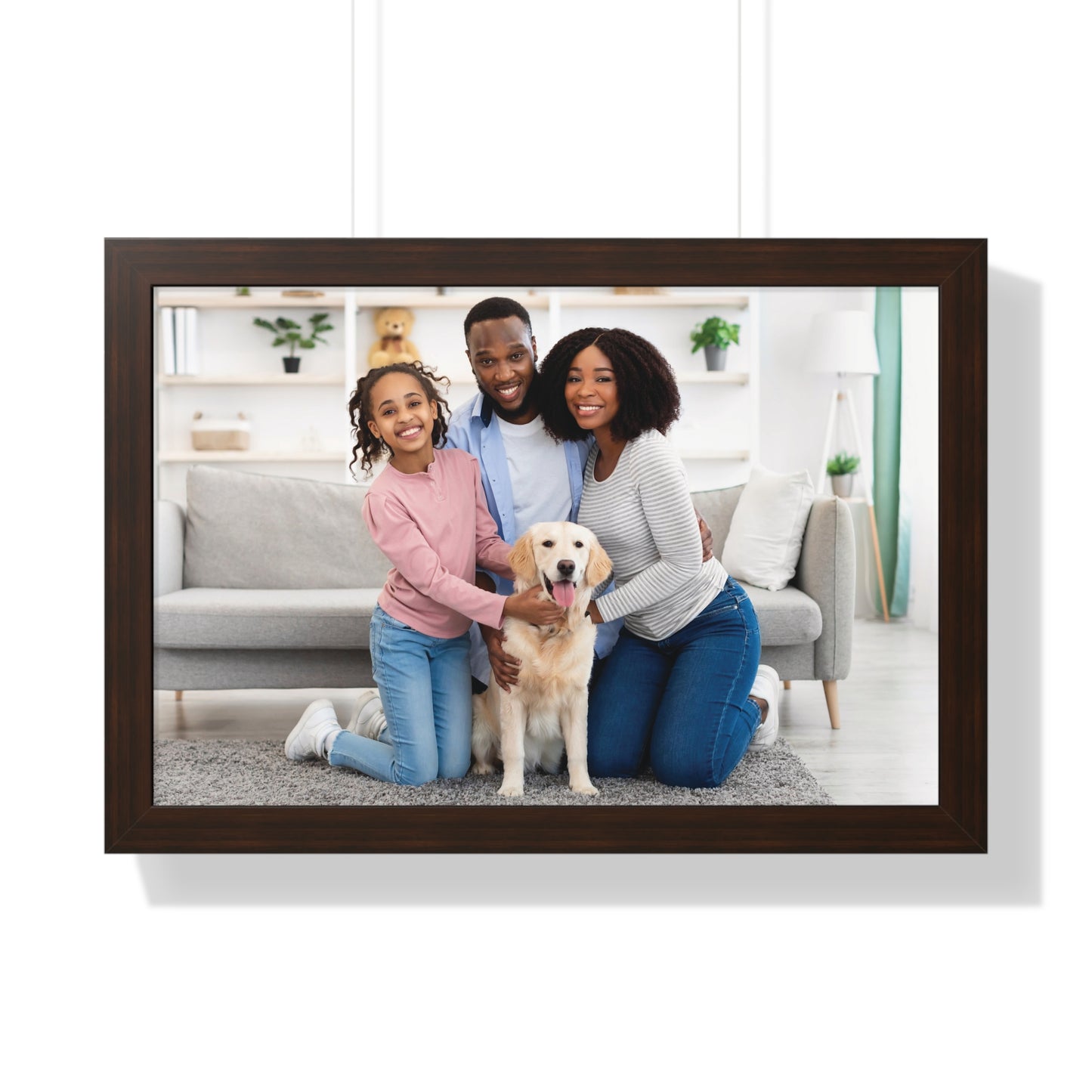 Family Pet Portrait - Framed Horizontal Poster