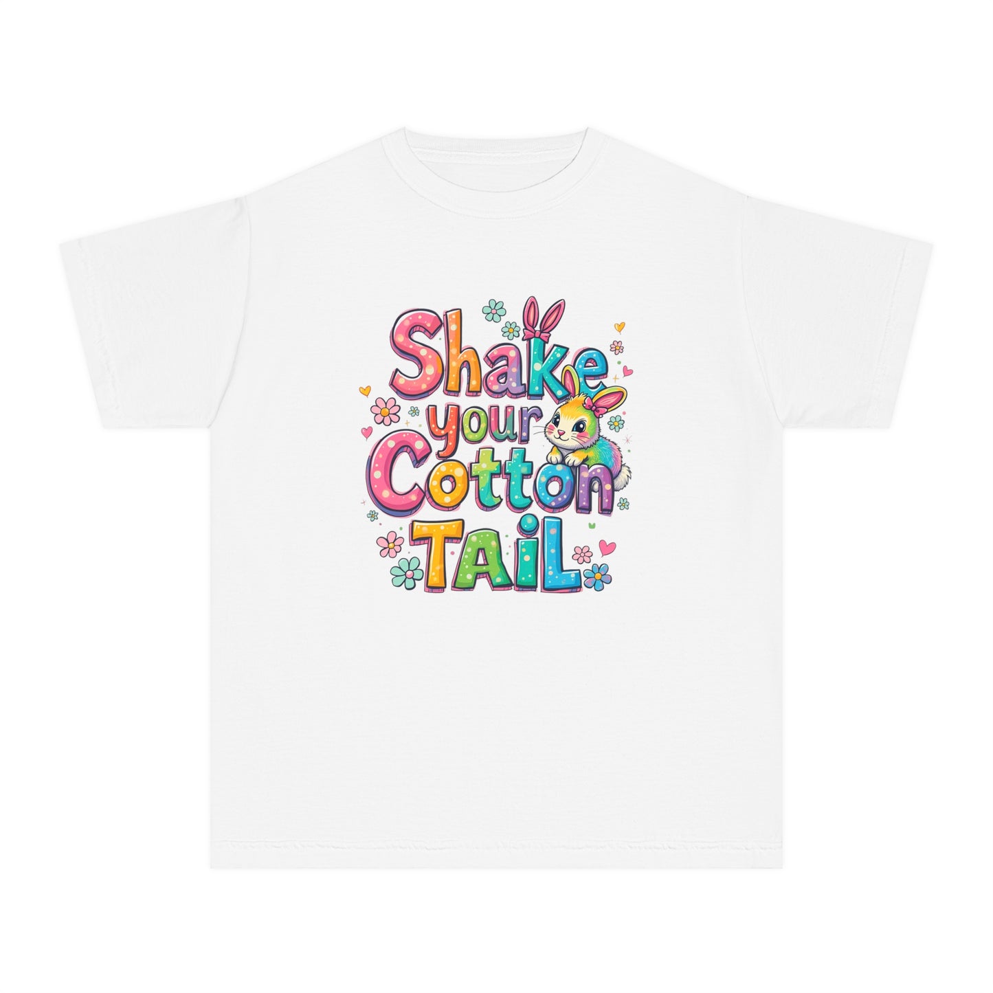 Youth Midweight Tee - 'Shake Your Cotton Tail' Cute Easter T-Shirt