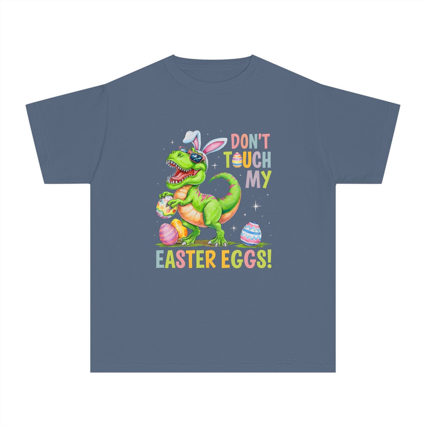 Kids Easter Dino Tee - "Don't Touch My Easter Eggs"