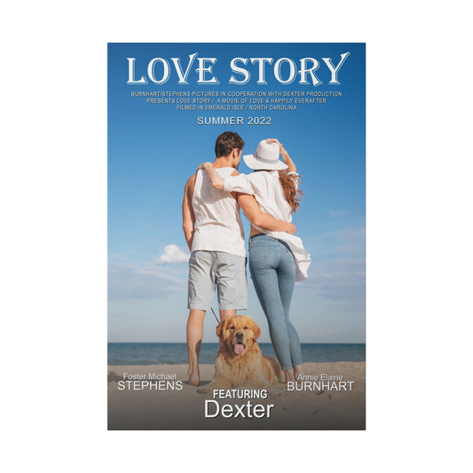 Love Story Movie Poster on Matte Canvas