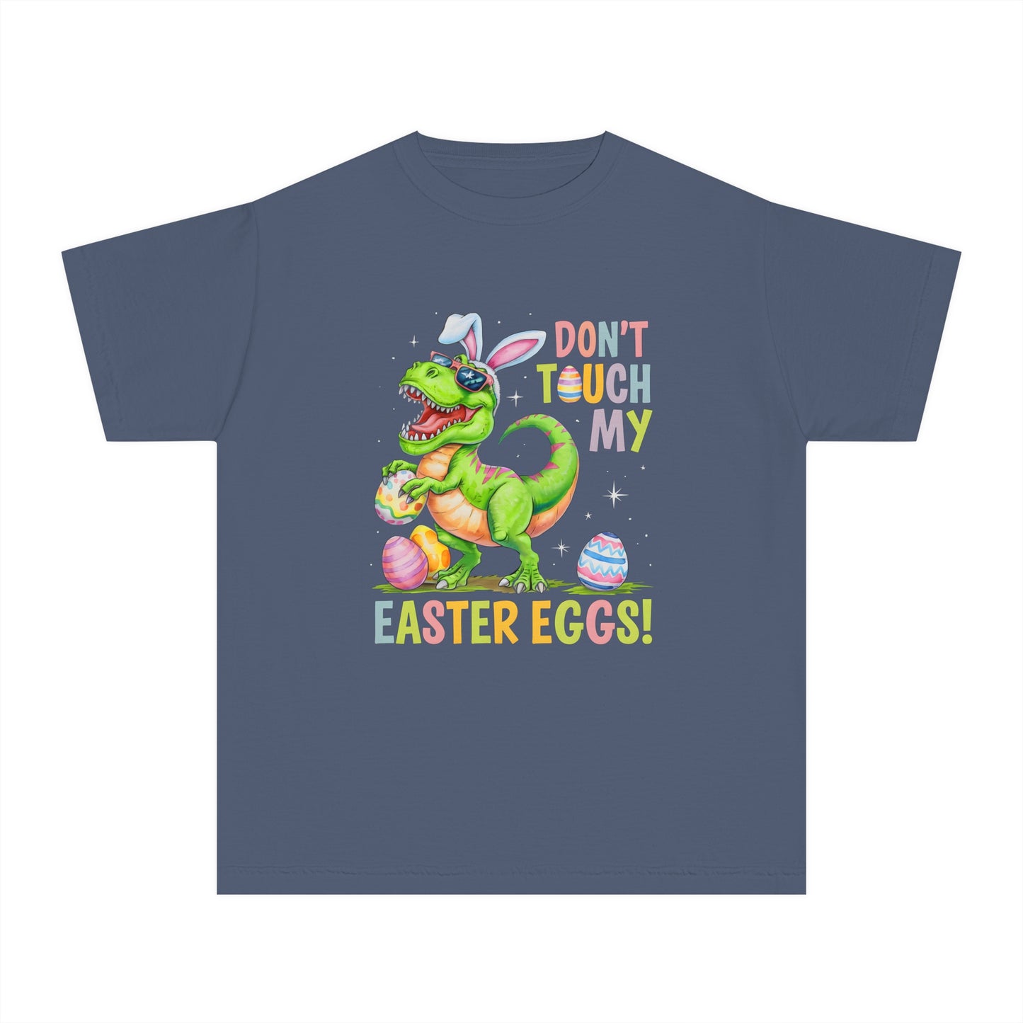 Kids Easter Dino Tee - "Don't Touch My Easter Eggs"