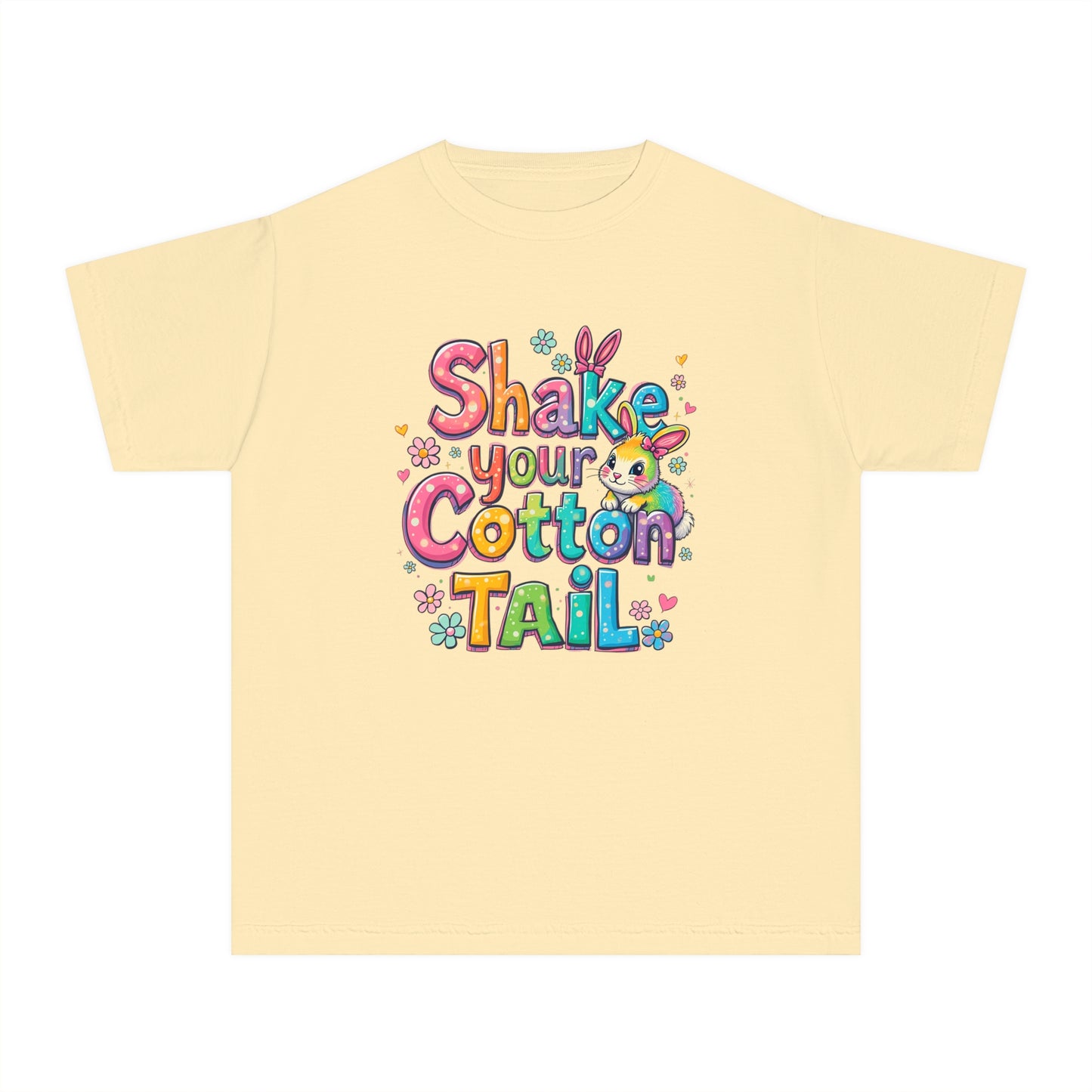 Youth Midweight Tee - 'Shake Your Cotton Tail' Cute Easter T-Shirt