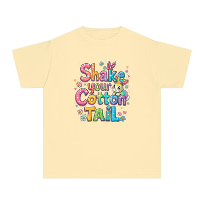 Youth Midweight Tee - 'Shake Your Cotton Tail' Cute Easter T-Shirt