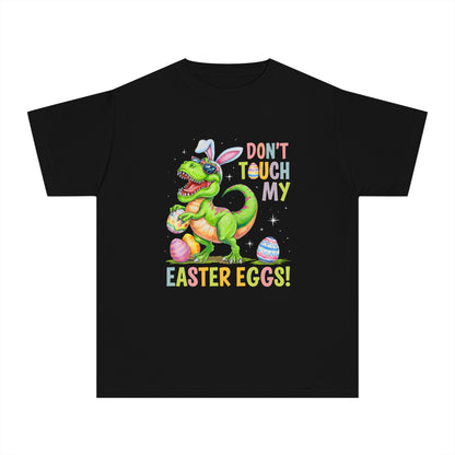 Kids Easter Dino Tee - "Don't Touch My Easter Eggs"