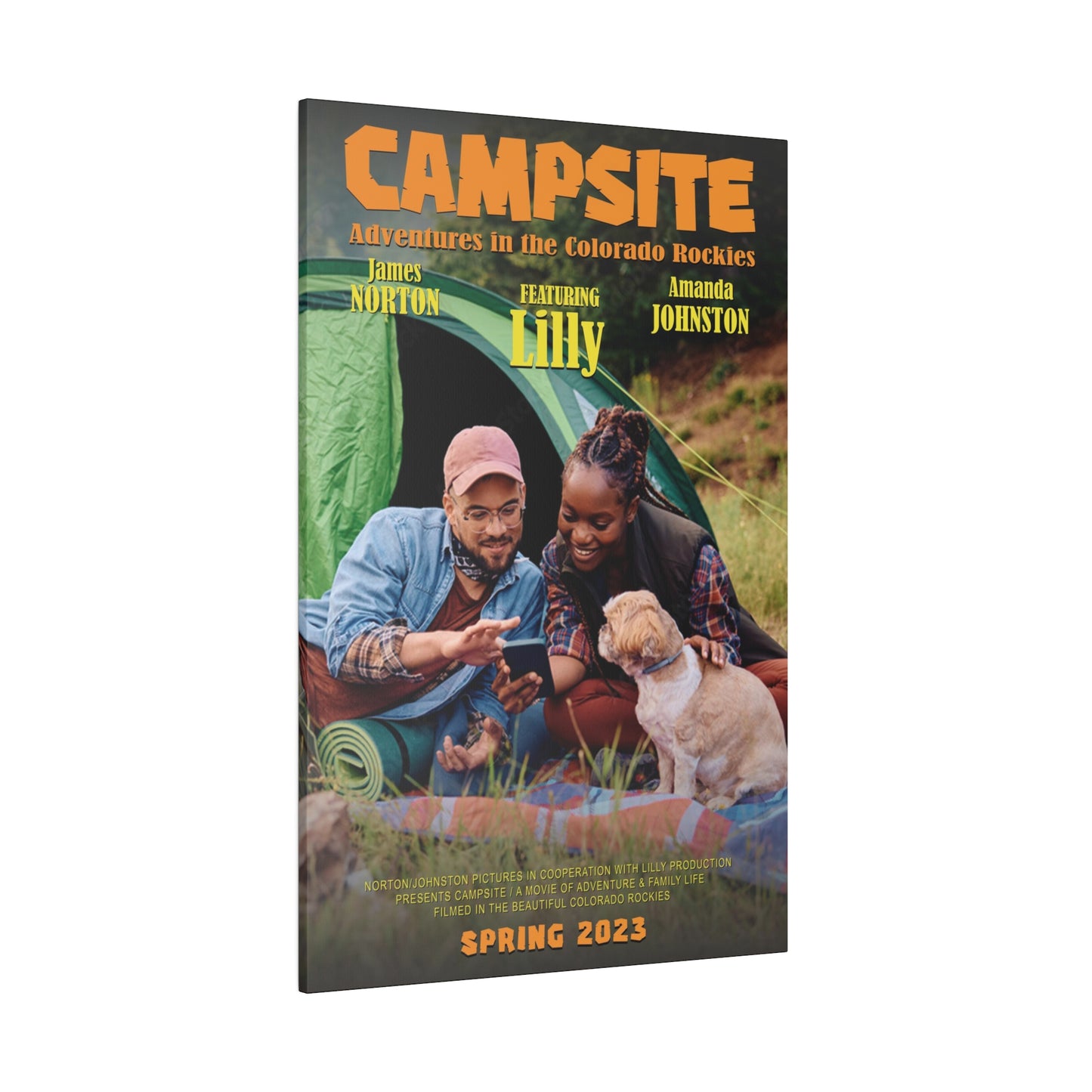 Campsite Movie Poster on Matte Canvas