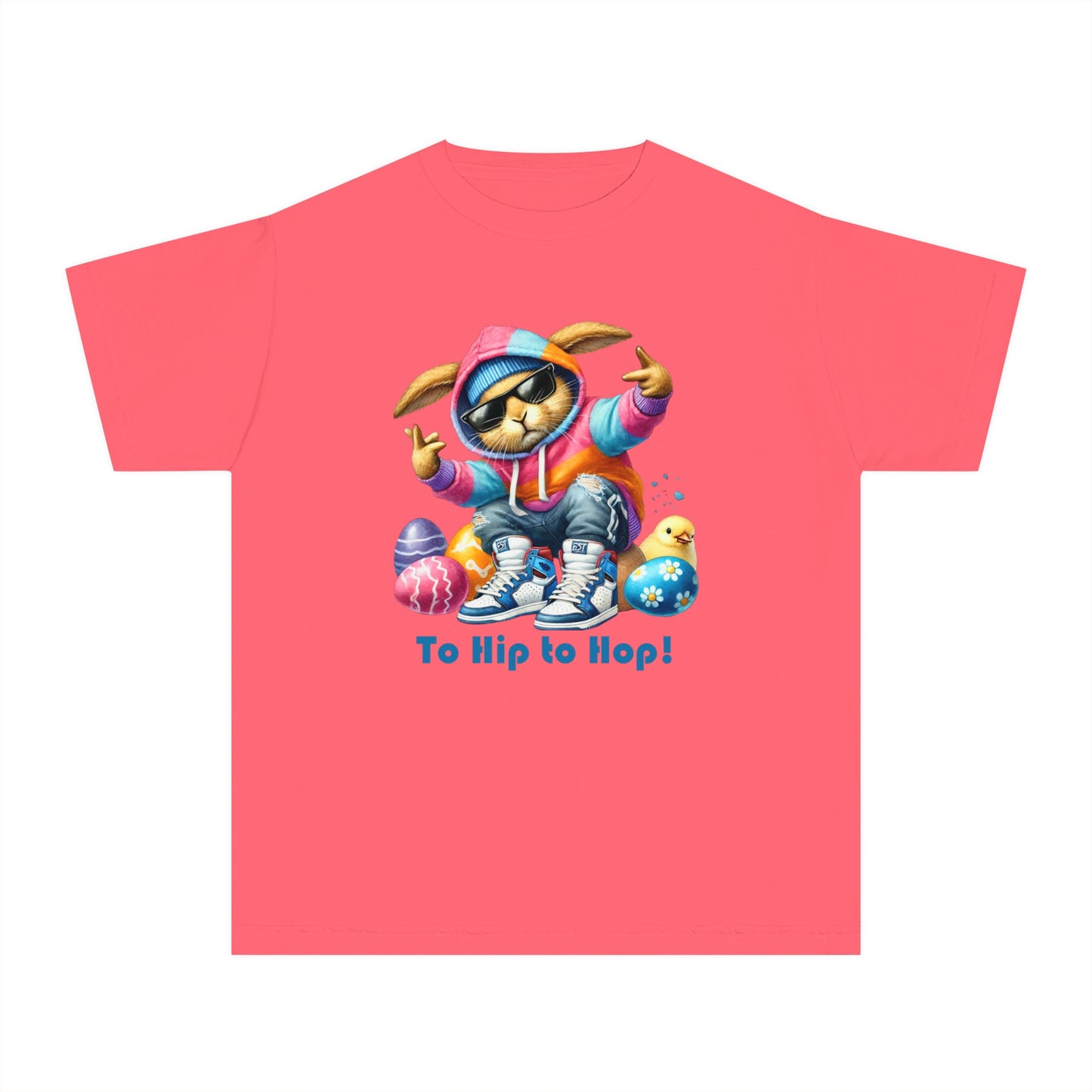 Cool Bunny Youth Midweight Tee for Easter Fun