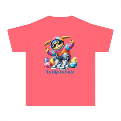 Cool Bunny Youth Midweight Tee for Easter Fun