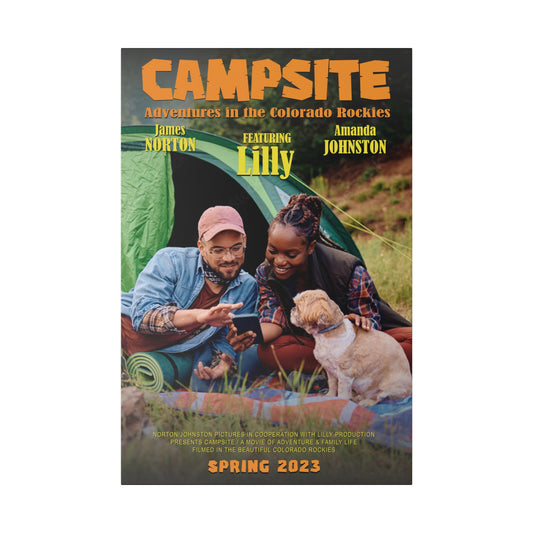 Campsite Movie Poster on Matte Canvas