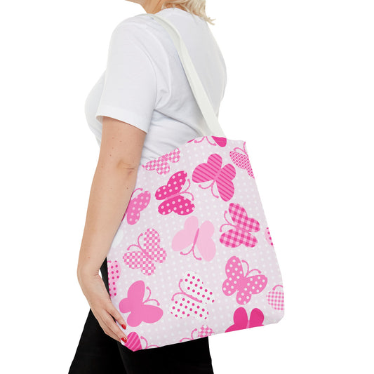 Pink Butterflies Summer Shopper Bag