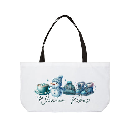 Canvas Tote - Winter Vibes Weekender Tote Bag