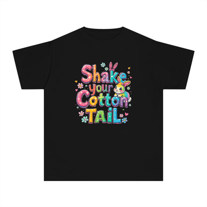 Youth Midweight Tee - 'Shake Your Cotton Tail' Cute Easter T-Shirt