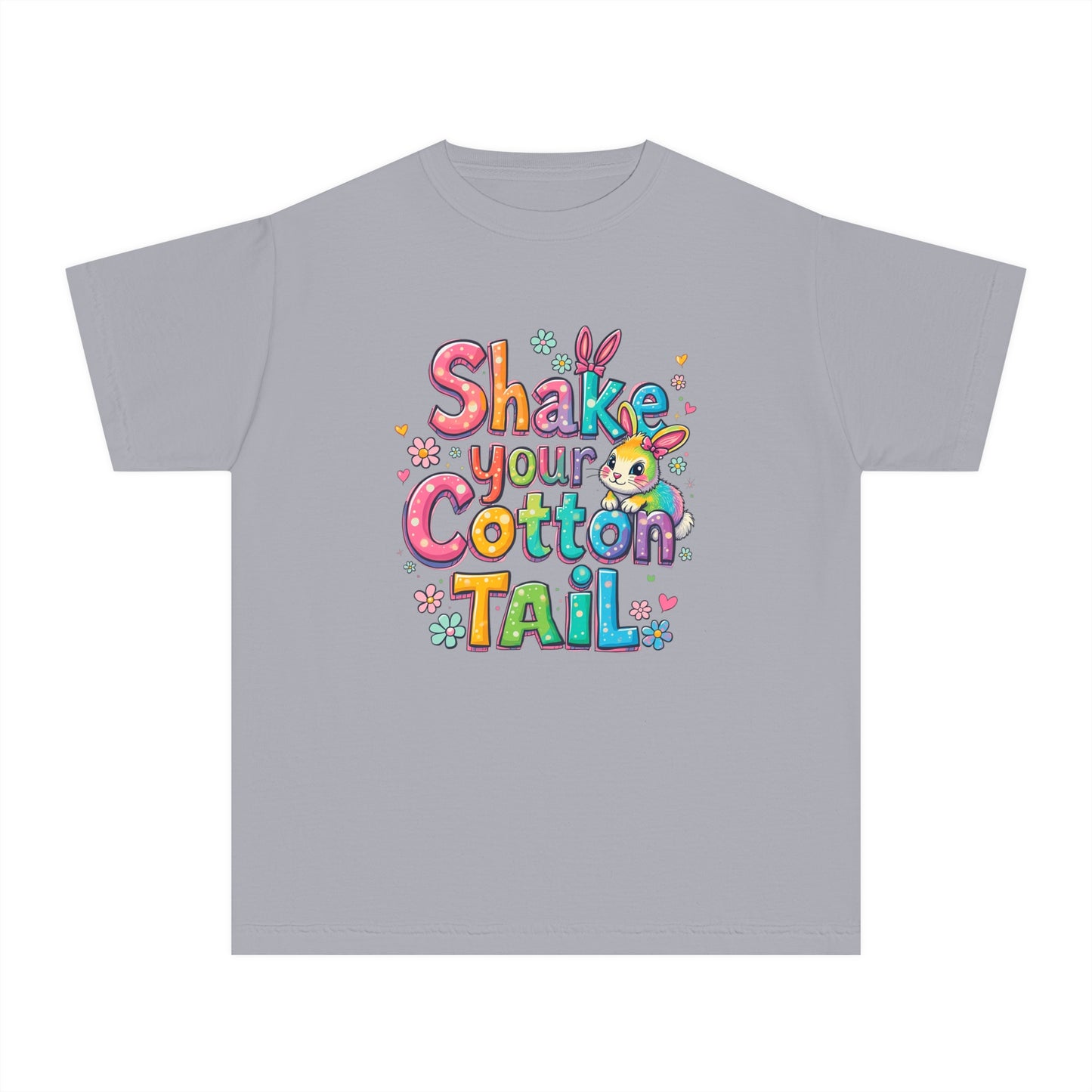 Youth Midweight Tee - 'Shake Your Cotton Tail' Cute Easter T-Shirt