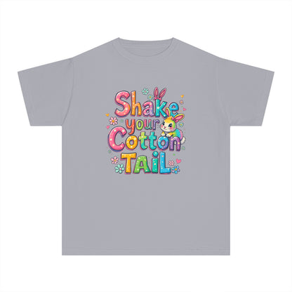 Youth Midweight Tee - 'Shake Your Cotton Tail' Cute Easter T-Shirt