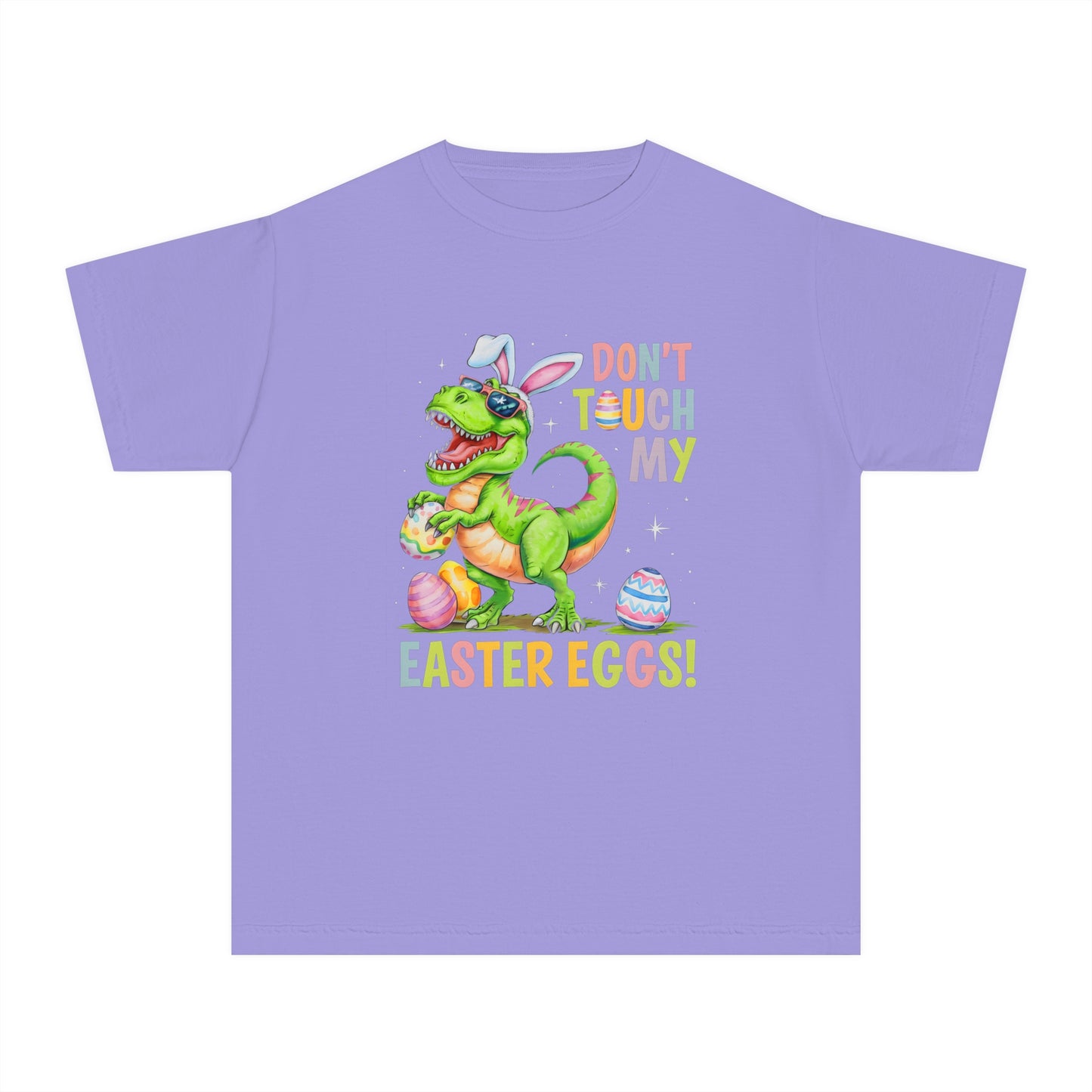 Kids Easter Dino Tee - "Don't Touch My Easter Eggs"