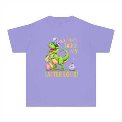 Kids Easter Dino Tee - "Don't Touch My Easter Eggs"