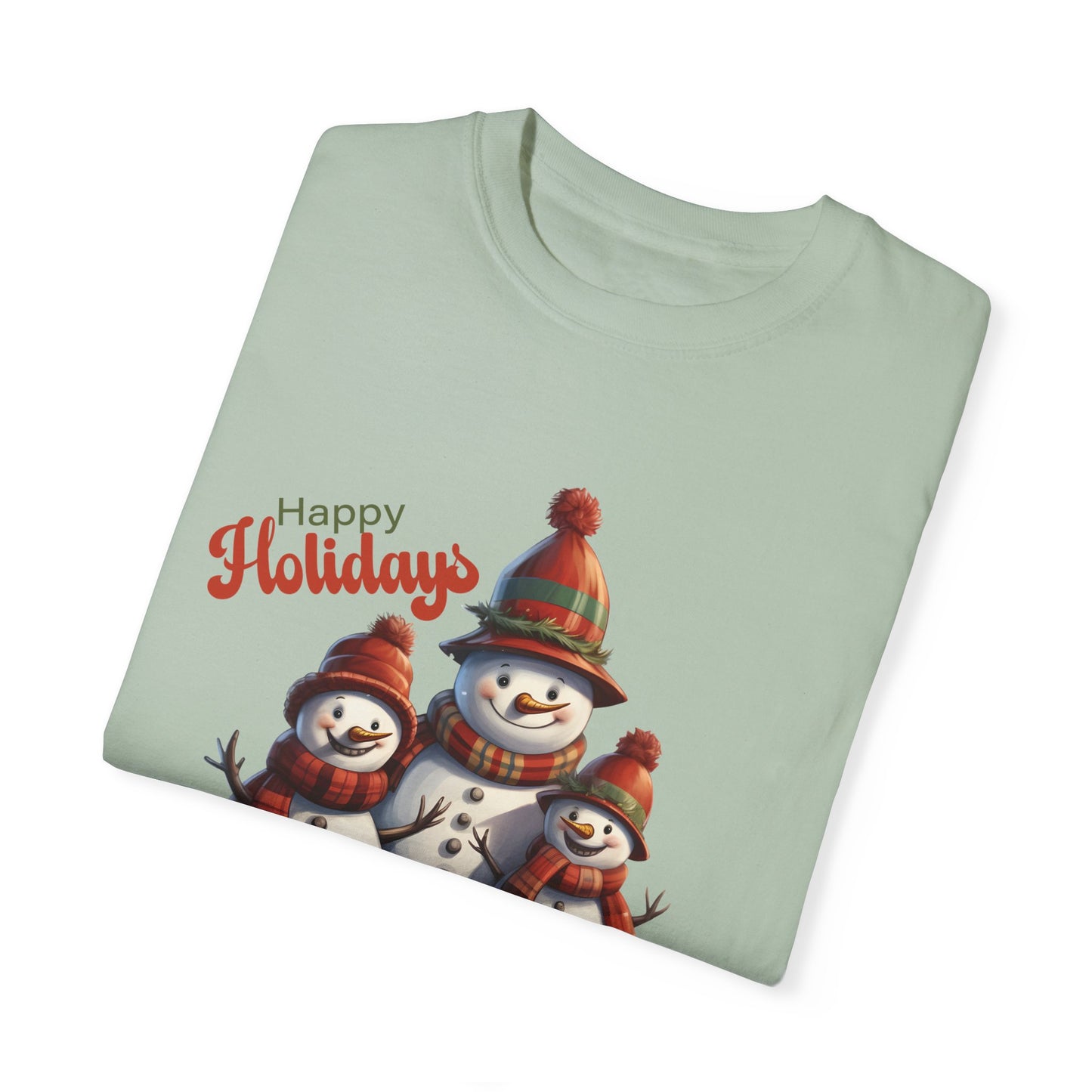 Snowman Family T-Shirt - Happy Holidays