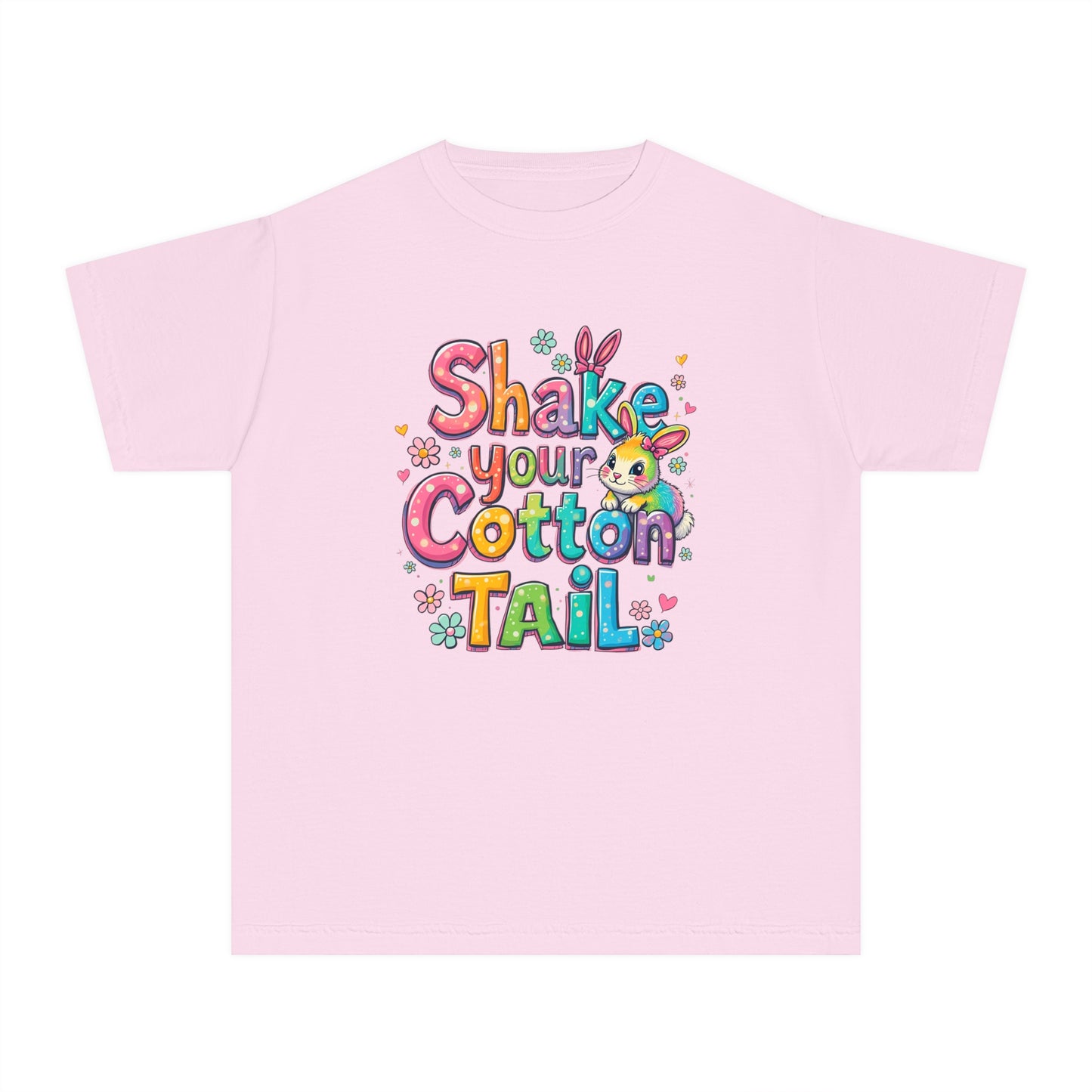 Youth Midweight Tee - 'Shake Your Cotton Tail' Cute Easter T-Shirt