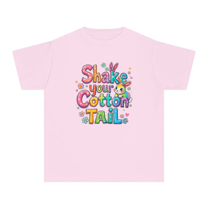 Youth Midweight Tee - 'Shake Your Cotton Tail' Cute Easter T-Shirt