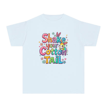 Youth Midweight Tee - 'Shake Your Cotton Tail' Cute Easter T-Shirt