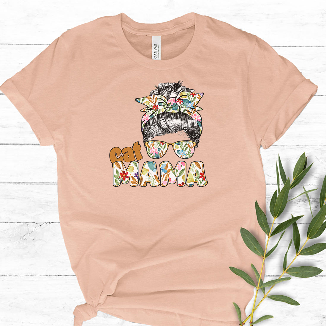 Floral Cat Mama T-Shirt  - How Cute is this Design!