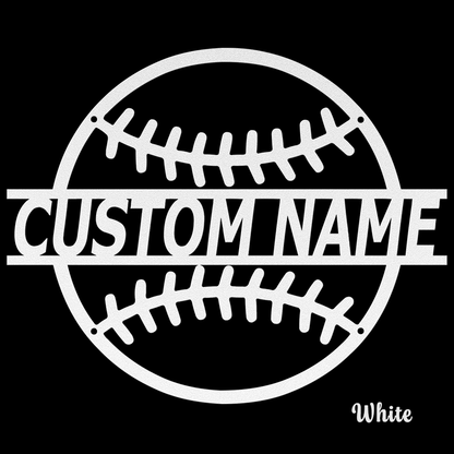 Die-Cut Metal Sign - Personalized Baseball