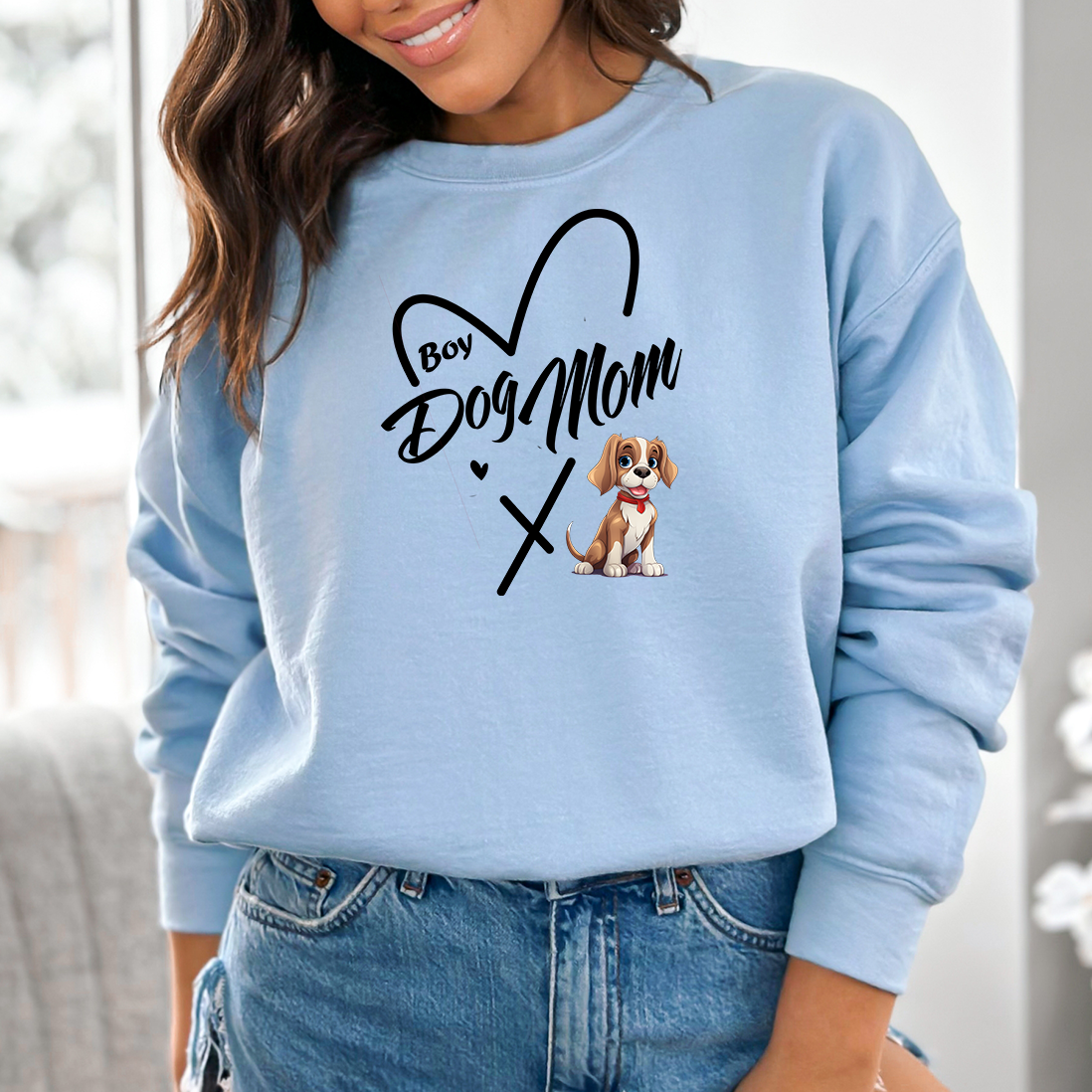 Cute Boy Dog Mom Long Sleeve & Short Sleeve Tees