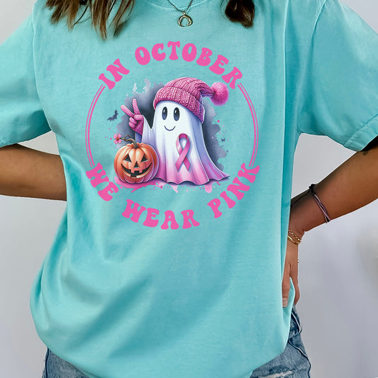 Breast Cancer Awareness Ghost T-Shirt