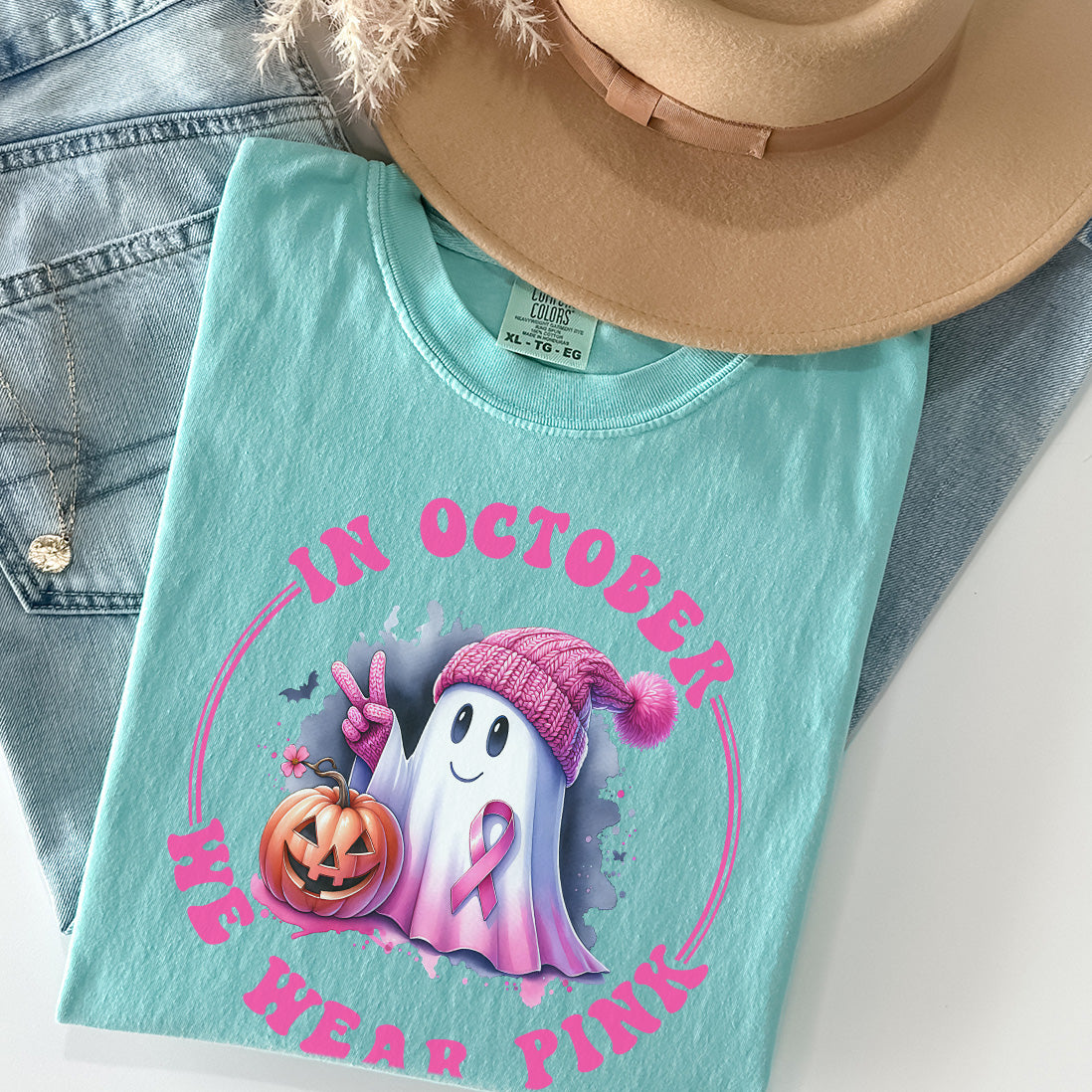 Breast Cancer Awareness Ghost T-Shirt