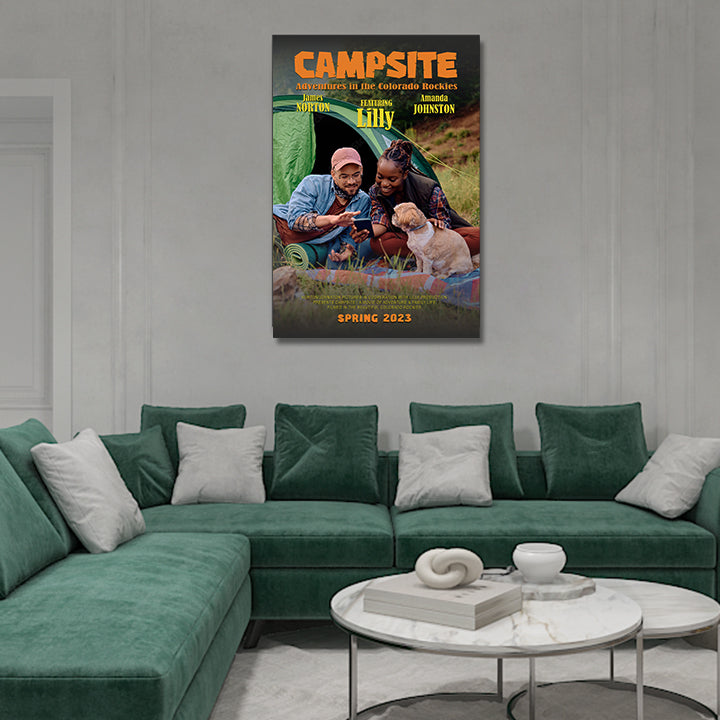 Campsite Movie Poster on Matte Canvas