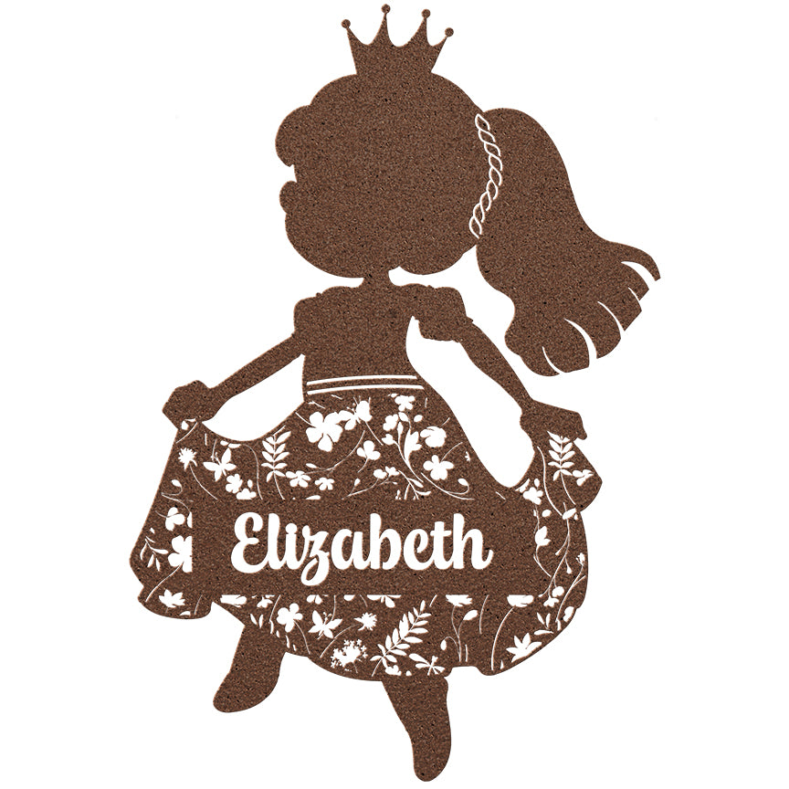 Die-Cut Metal Sign - Personalized Princess Design