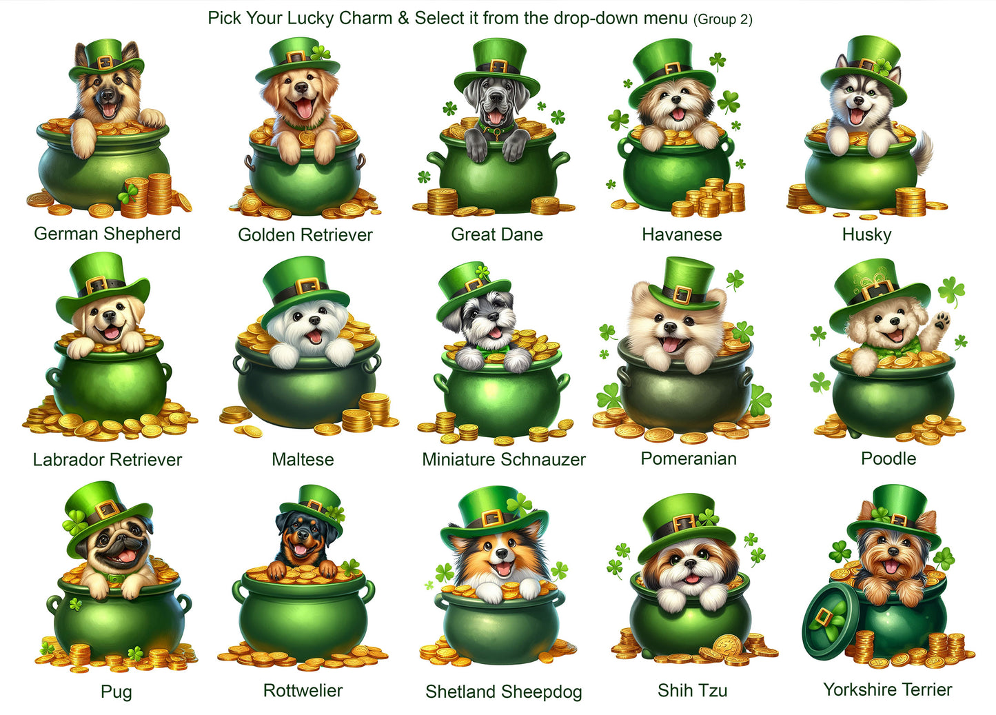 Cute St. Patrick's Day "Mommy's Lucky Charm" and you can pick the lucky charm!