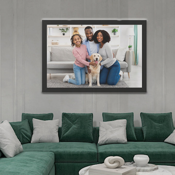 Family Pet Portrait - Framed Horizontal Poster
