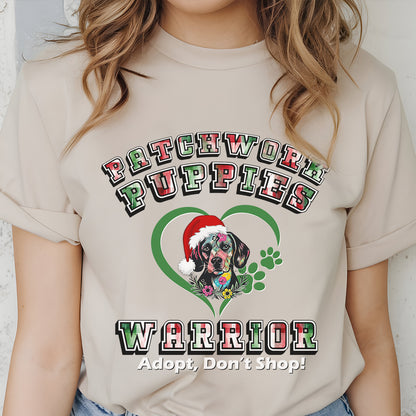 Patchwork Puppies Warrior T-Shirt - Special Christmas Edition