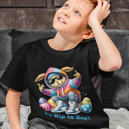 Cool Bunny Youth Midweight Tee for Easter Fun