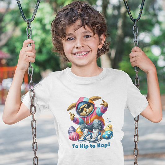 Cool Bunny Youth Midweight Tee for Easter Fun