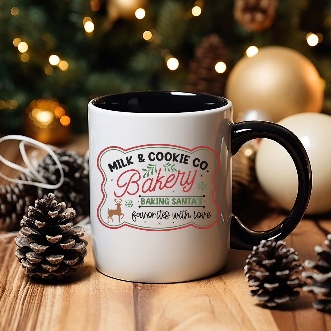 Retro Milk & Cookie Bakery Sign Beverage Mug