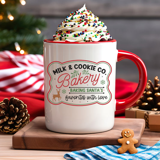 Retro Milk & Cookie Bakery Sign Beverage Mug