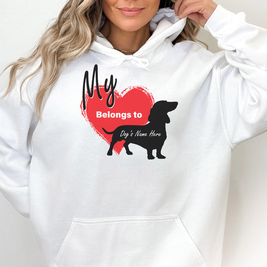 My Heart Belongs to a 'Pick your Dog" Personalized Hoodie