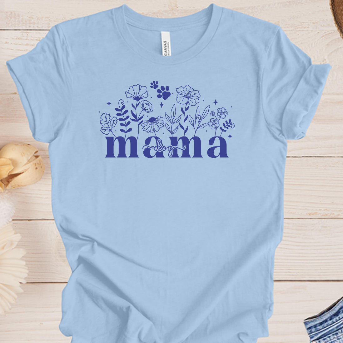 Dog Mama with Flower Garden