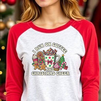 Holiday Coffee & Cheer Baseball Tee