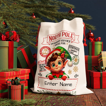 Christmas Gift Sack - Personalized North Pole Mail Theme