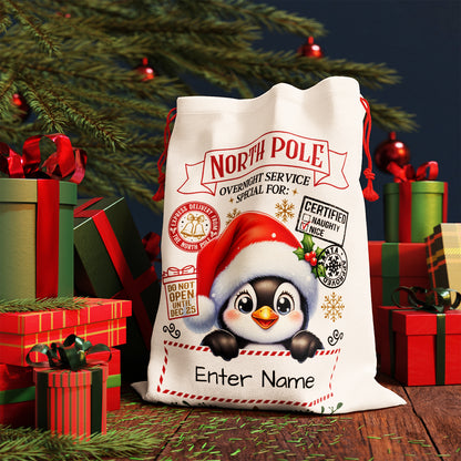 Christmas Gift Sack - Personalized North Pole Mail Theme