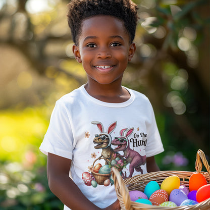 Dinosaur Easter Toddler T-Shirt - "On The Hunt"