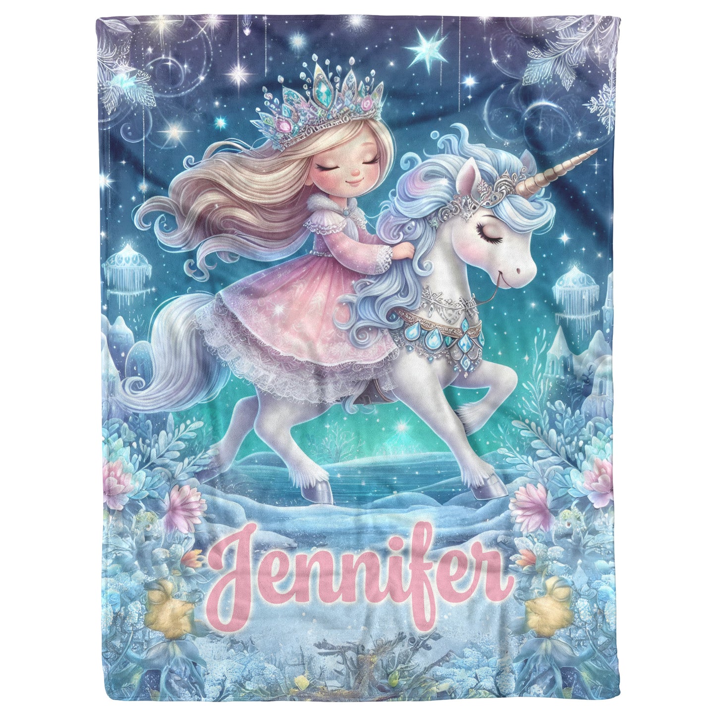 Sherpa Fleece - Personalized Princess / Golden Hair