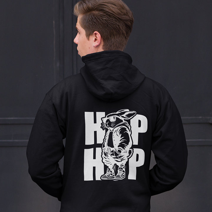 Hip Hop Rabbit Youth Zipped Hoodie - Cool Streetwear for Kids