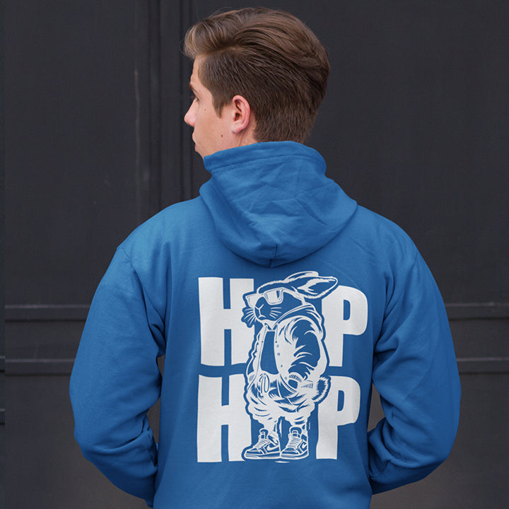 Hip Hop Rabbit Youth Zipped Hoodie - Cool Streetwear for Kids